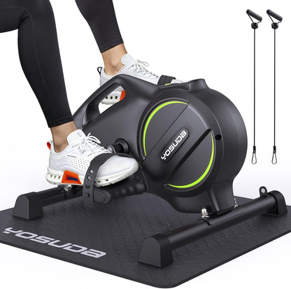 under Desk Bike Pedal Exerciser - Magnetic Mini Exercise Bike, Desk Pedal Bike for Home/Office Workout